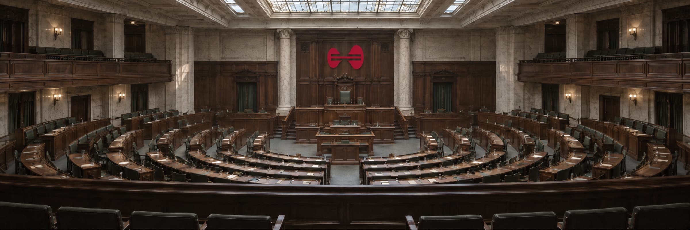 Illustration of a Japanese parliamentary chamber